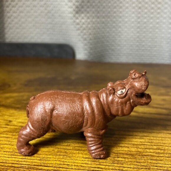 Vintage 1960's Zoo Animals Hippo & Rhino Figurine Toys Made‎ in Hong Kong 1.25" - Picture 3 of 6
